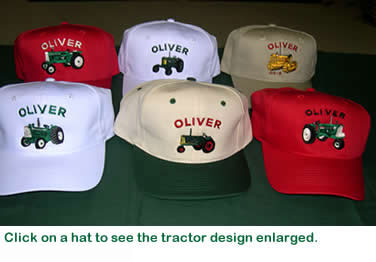 Click on a cap to see the embroidery!