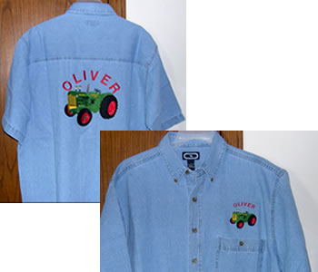 Denim Shirts, Front and Back View